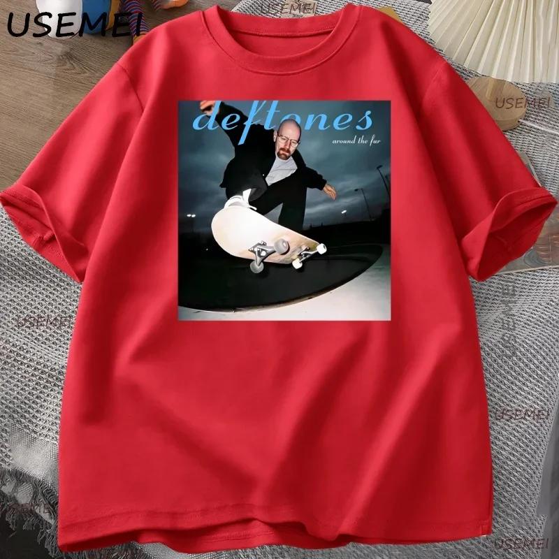 Walter White Breaking Bad Skateboarding T Shirt Unisex Funny Cotton Short Sleeve Deftones Tshirts Unisex Clothing Streetwear Clothes
