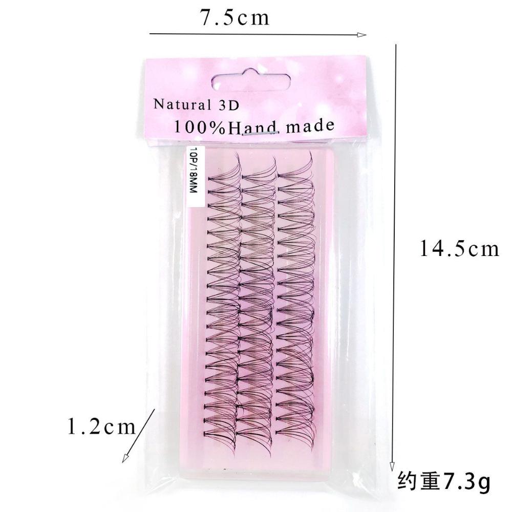 Individual Professional Eyelash Extension Grafting False Eyelashes Long Natural Volume Cluster 10D