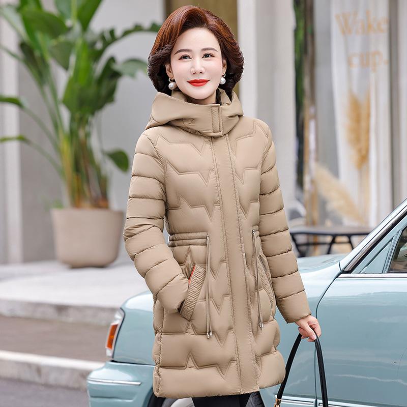 New winter padded clothes women's medium and long winter padded jacket women's thickened padded clothes fashion hooded