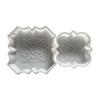 2Pcs/Set Plastic Stepping Stone Paver 30cm Concrete Path Maker Mold  For Lawn Patio Yard Garden