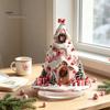 Sturdy Seasonal Shelf Decorations Winter Christmas Tree Cottage Table Decoration, Double Sided Acrylic Xmas Cabin Ornament Indoor Atmosphere