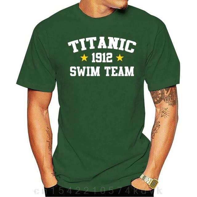 OneSee Titanic Swim Team 1912 Gift Idea Political Funny Words Printed Summer Leisure Fashion 100% cotton O-neck T-shirt
