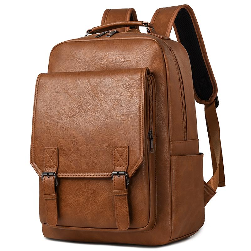 Fashion Men's Bag Trend Brand Retro Casual Backpack High Quality Waterproof Travel Bag Large Capacity Business Computer Bag