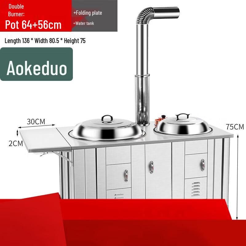Aokedu Portable Stainless Steel Double Firewood Stove