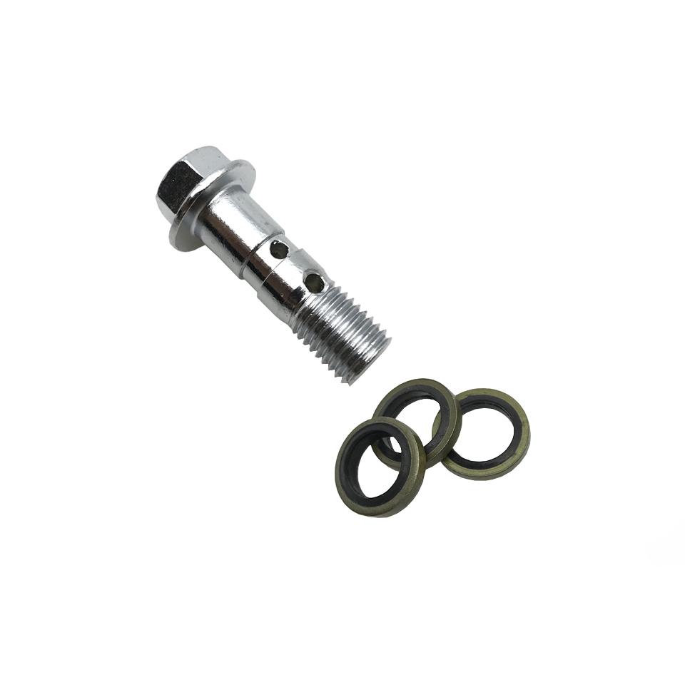 Motorcycle Double hole Brake Banjo Bolt M10x1.25 Oil Drain Screw/Hollow Screw For hydraulic brake hose caliper Adaptor