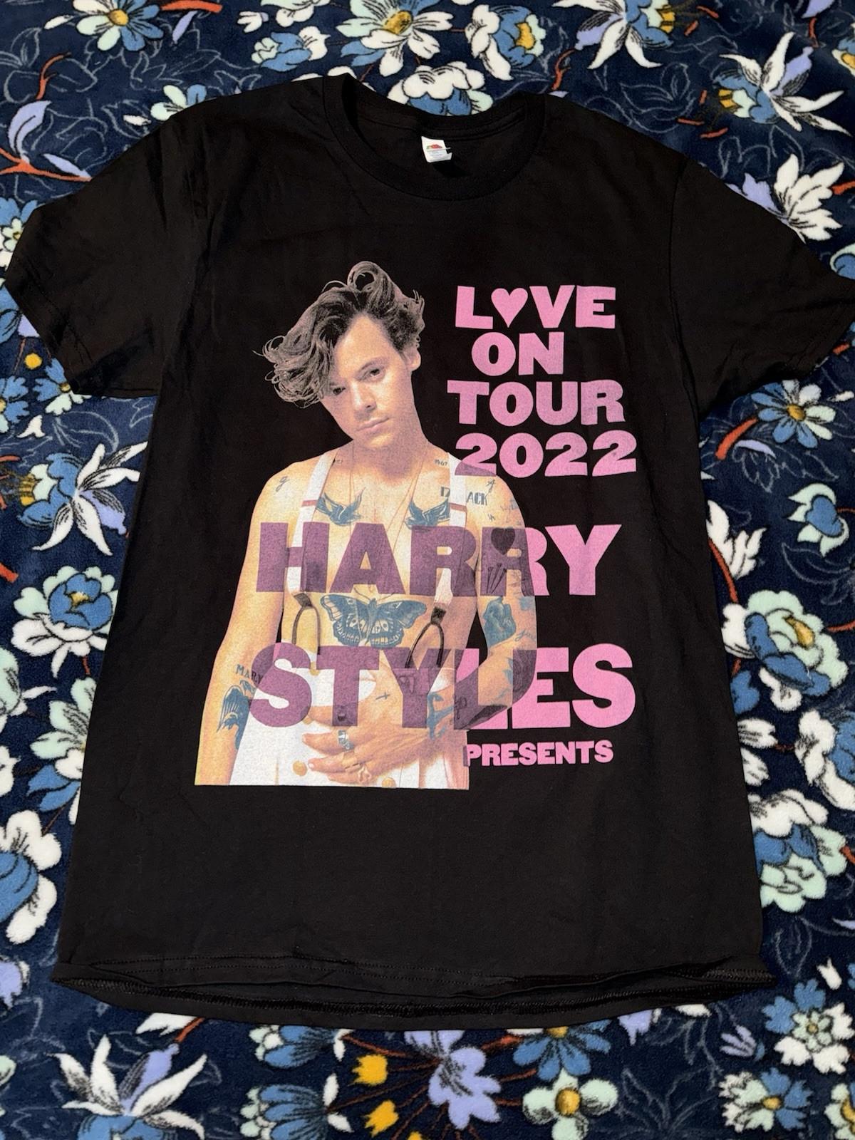 Harry Styles T-Shirt Adult Small Love On Tour 2022 Black Unisex T-Shirt S