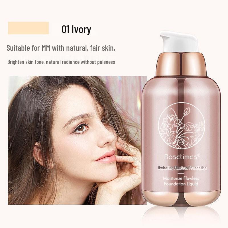 Rose Age No-Cakey Nude BB Cream Foundation & Primer with Butterfly Puff