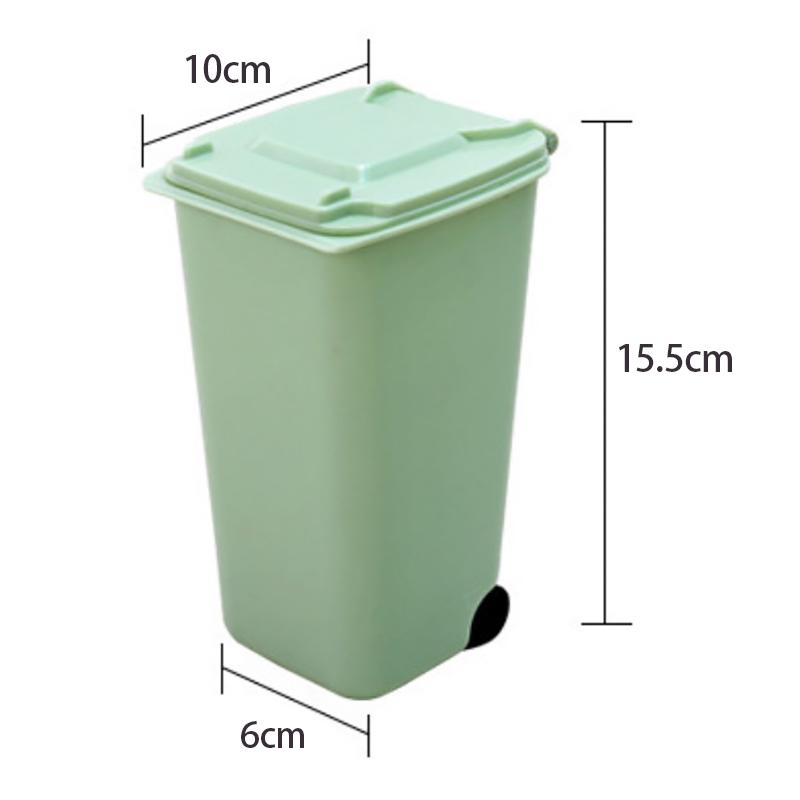 Mini Desktop Cat Litter Trash Small Tabletop Trashbox Desk Portable Trash Can