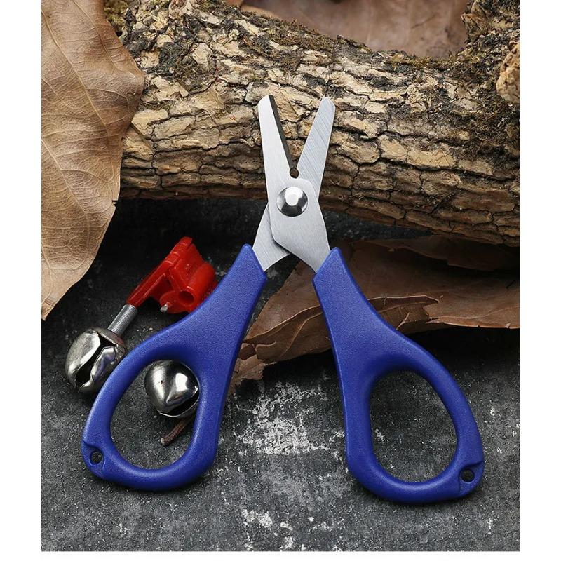 3CR13 Edelstahl Mini Angelschere PP Komfortgriff Fischschnurschneider Handwerkzeuge zur Fischkontrolle