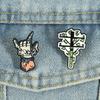 Streetwear Skeleton Hand Money Tree Enamel Pins Cool Gesture Brooches Trendy Lapel Badges for Backpacks Edgy Gifts For Teens