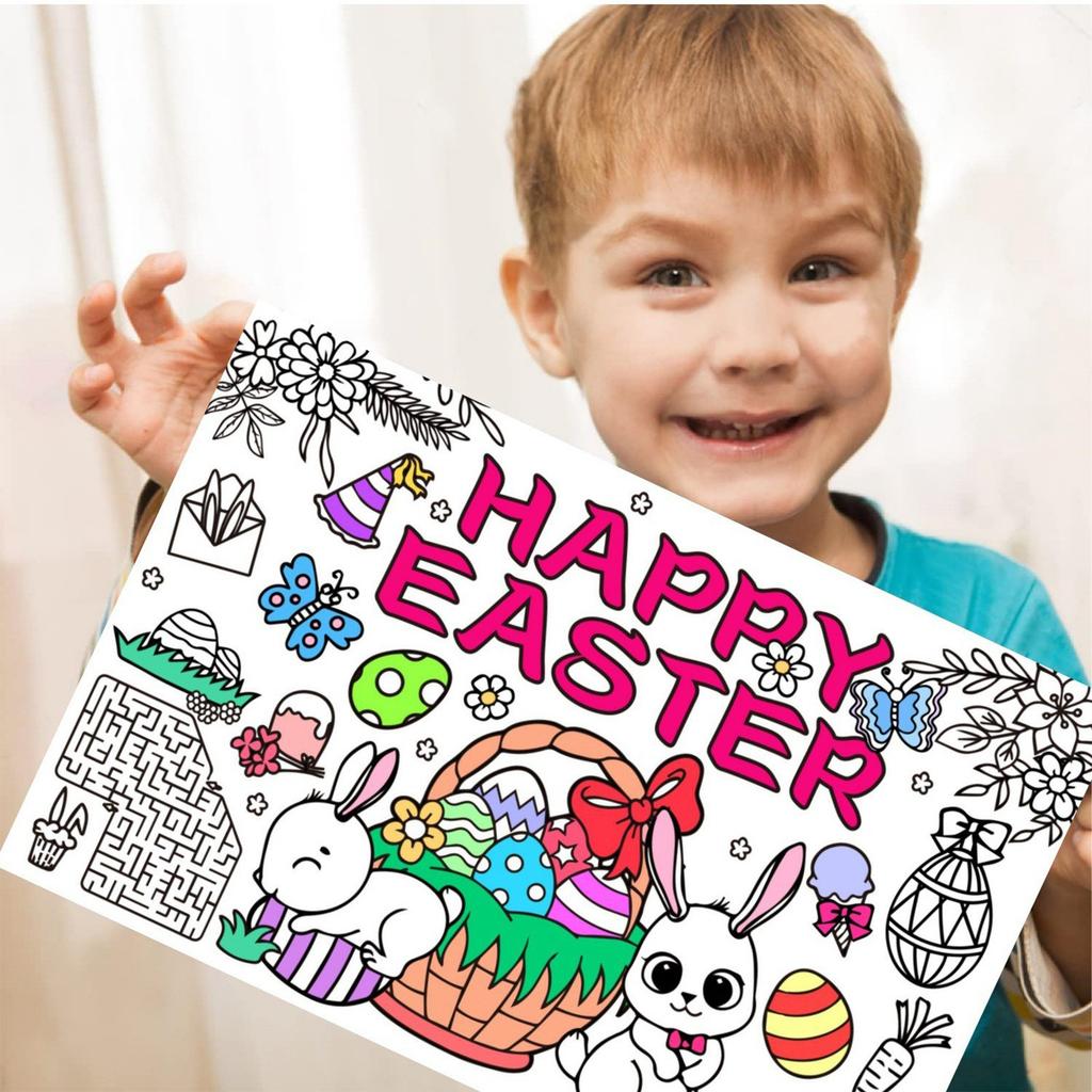 Easter Egg Children's Paper Placemats, Holiday Decoration Items, Disposable Paper Table MATS.