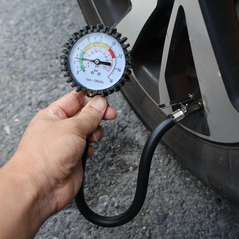 Tire Pressure Monitor Tester Multi-function Car Motorcycle Tire Pressure Gauge Air Compressor Dial Gauge Inflator Pump Tool 45cm