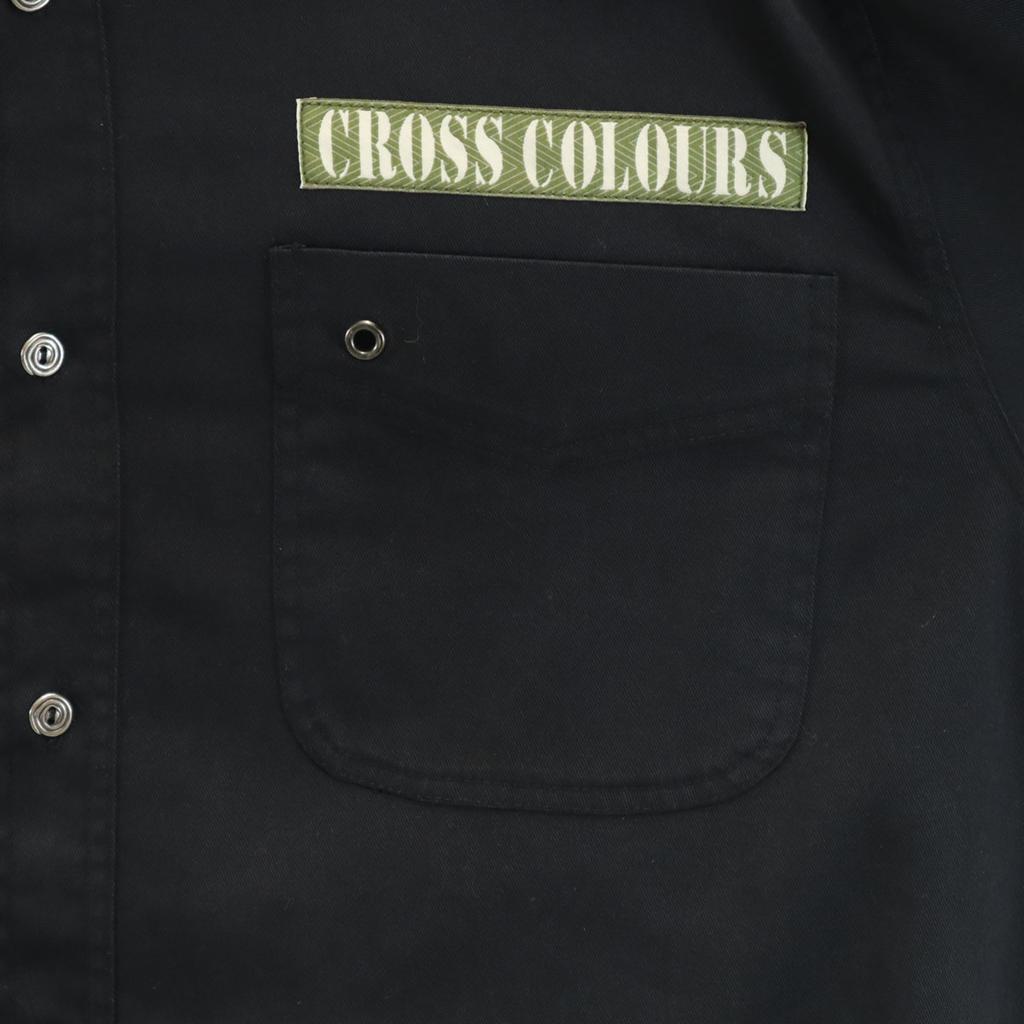 CROSS COLOURS Bruno Mars Long Sleeve Work Shirt L Black Men's Used