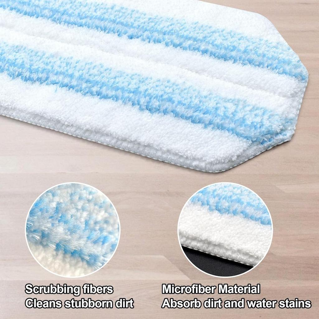 8 Pack Mop Pads Replacements Compatible with O Cedar/Vileda H2prO Flat Mop System Microfiber Mop Refills for O cedar/Vileda H2pro Flat