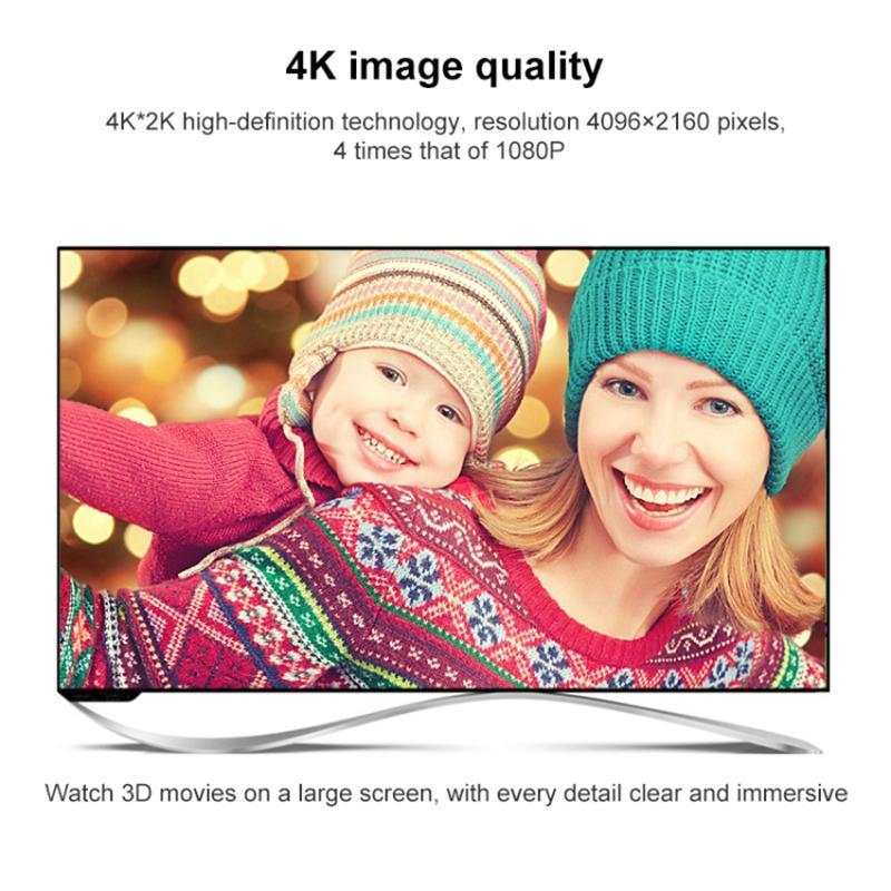 

1m HDMI 2.0 Cable 4K 60Hz HD Video Transfer TV Connection Cord Black