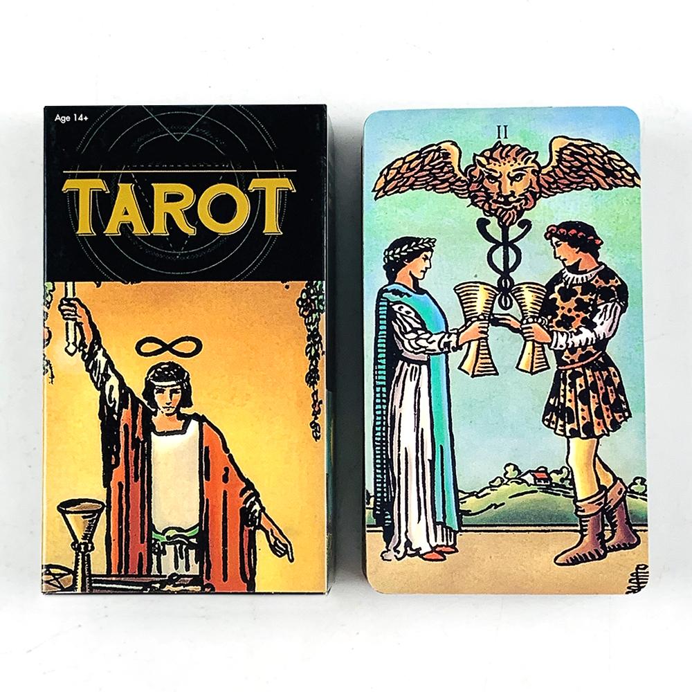 Tarot Cards A 78pcs Deck Oracle English Prophecy Divination Oracle Edition Borad Playing Game, Family Gatherings Cards Games