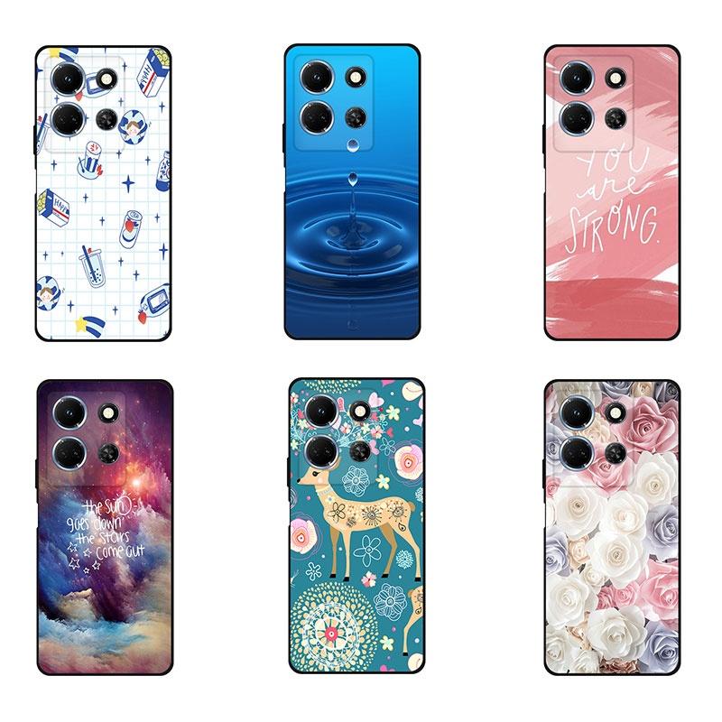 Pro měkké silikonové pouzdro Infinix Note 30 4G TPU lakovaný zadní kryt Infinix Note 30 4G