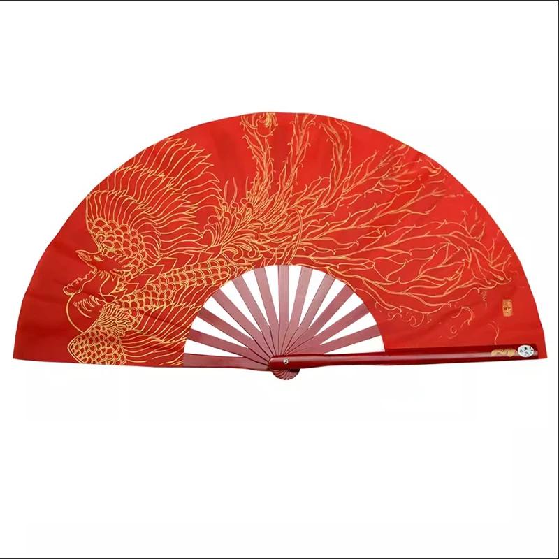 

1pc Tai Chi Fan 34cm Bamboo Chinese Kung Fu Fans High Quality Martial Arts Fan Dance Performance Props Bamboo Fan Bone