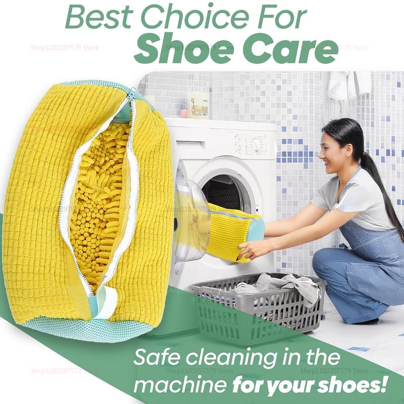 Washing Shoes Bag Cotton Laundry Net Fluffy Fibers Easily Remove Dirt Washing Bags Anti-deformation Shoes Clothes Organizer