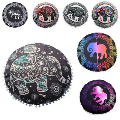 Round Bohemian Meditation Cushion Cover Ottoman Cushion Pillowcase Sofa Cushion