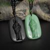 Imitation Jade Birth Year Buddha Guardian Pendant Necklace