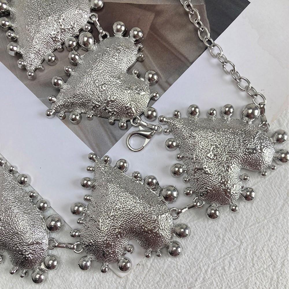 Punk Zinc Zinc Alloy Waist Chain Jeans Decor Adjustable Belt Elegant Heart Chain Waistband  Waist Accessories