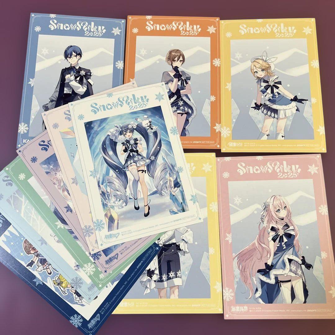 

[USED] Extremely rare Snow Miku 2025 Animate bonus card complete set of 11 Hatsune Miku cards