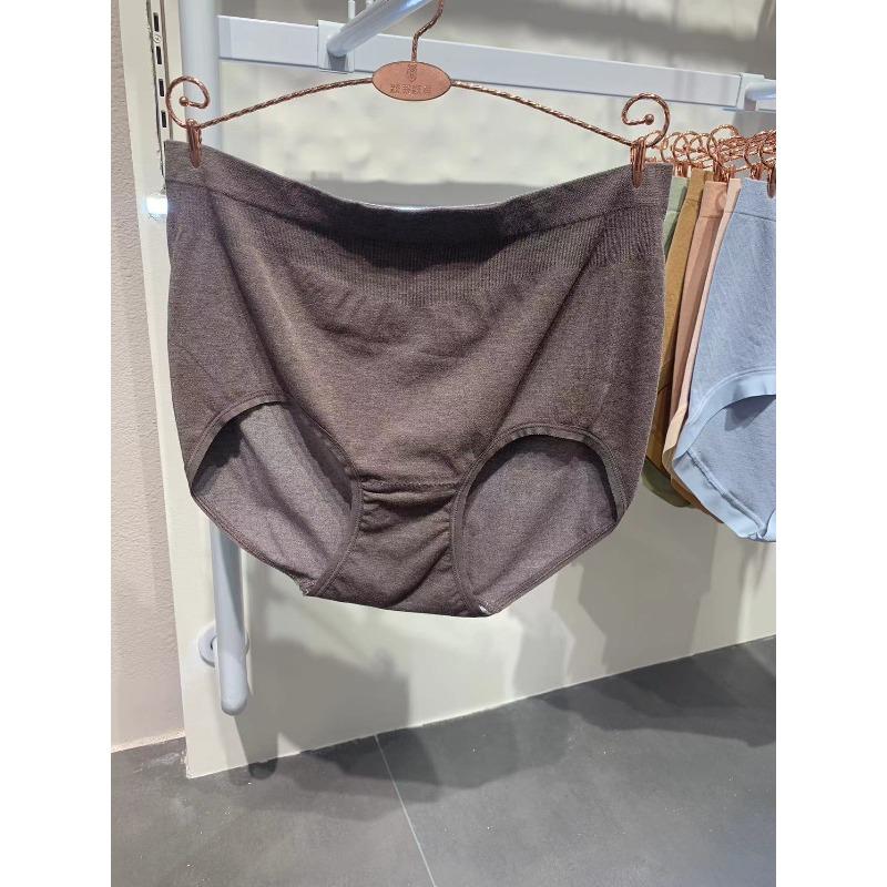 Big Size Female Spring and Autumn Color Cotton High Waist and Belly Without Trace High Stretch Briefs