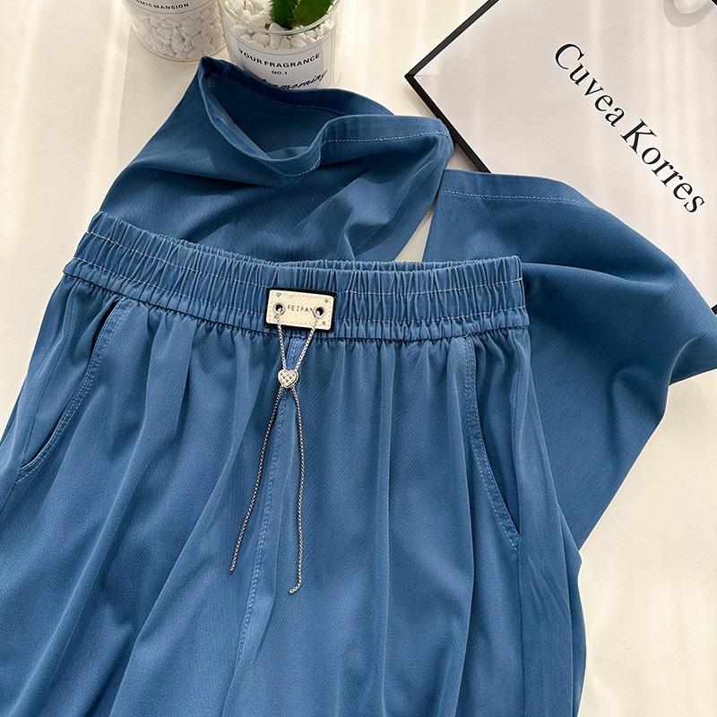 Uncle Radish Tencel Washed Jeans Women's Spring and Summer Thin High Waist Skinny Small Floor Pants Narrow Straight Pants