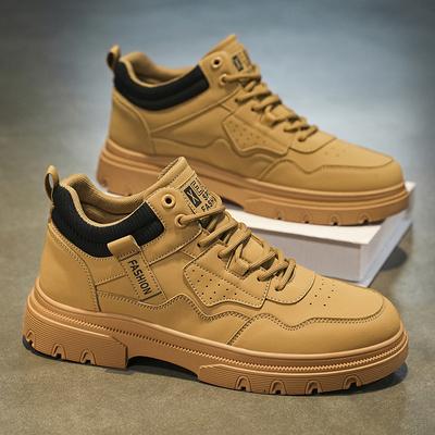 Retro platforma buty Martin męskie nowe jesień i zima męskie wszechstronne obuwie robocze sportowe skórzane buty