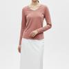 Shop   Women S Korean SeaSonal ribwaSh Vneck Cotton Tee Nude Peach Dai wSh 20810