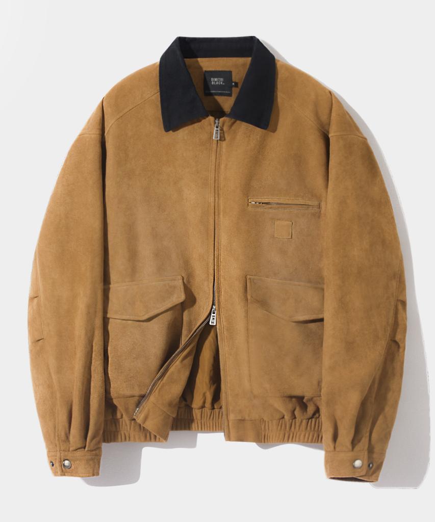 Dimitri Black 2Way Fade Wash Detroit Suede Jacket_Brown