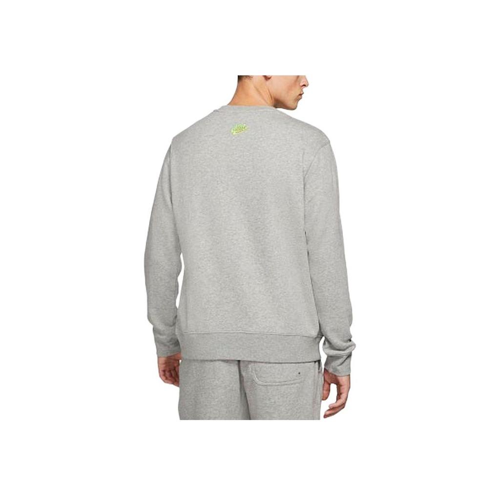 Nike Contrast Logo Crew Neck Pullover Sweatshirt Men Sweatshirt Grey DJ6915-063