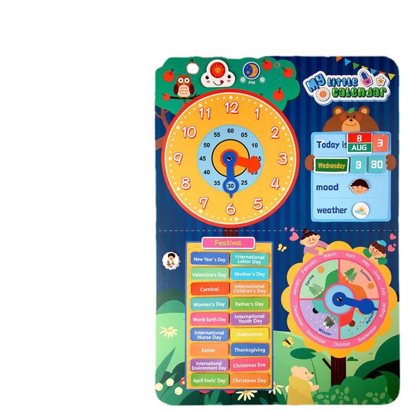 Kids' Early Learning Sticker Book: Number Recognition & Clock Toy