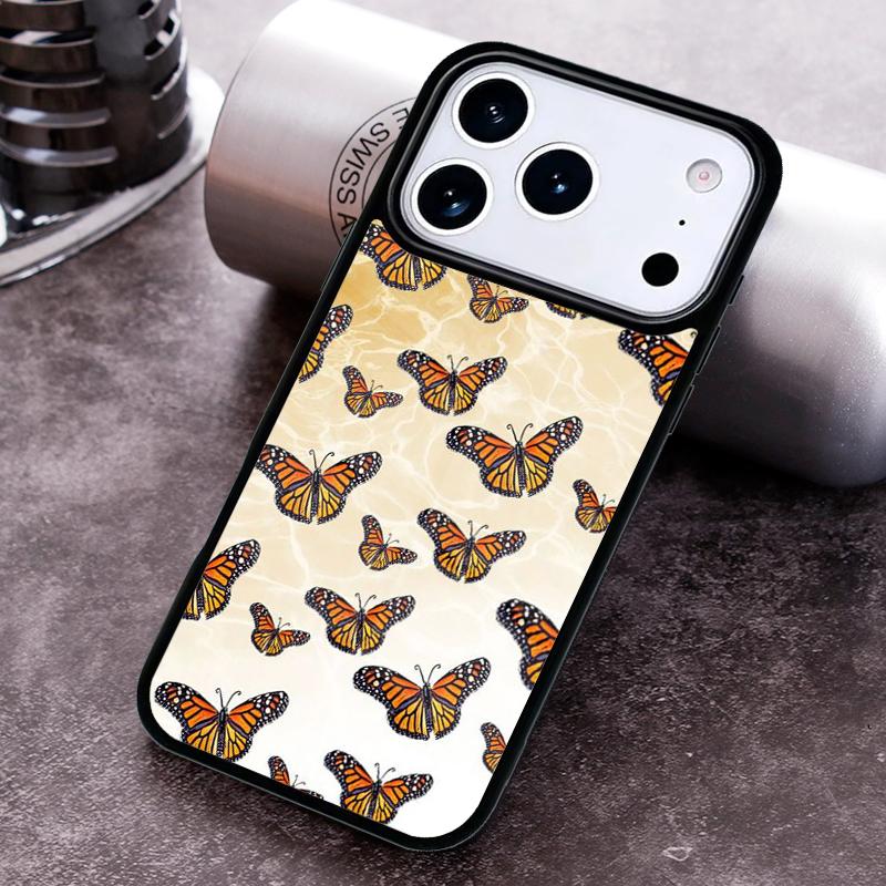 

Pink Blue Colorful Butterfly Print Phone Case for iPhone 17 16 15 Pro Max Air 14 13 12 11 Plus Shockproof Capa Cover iPhone 15