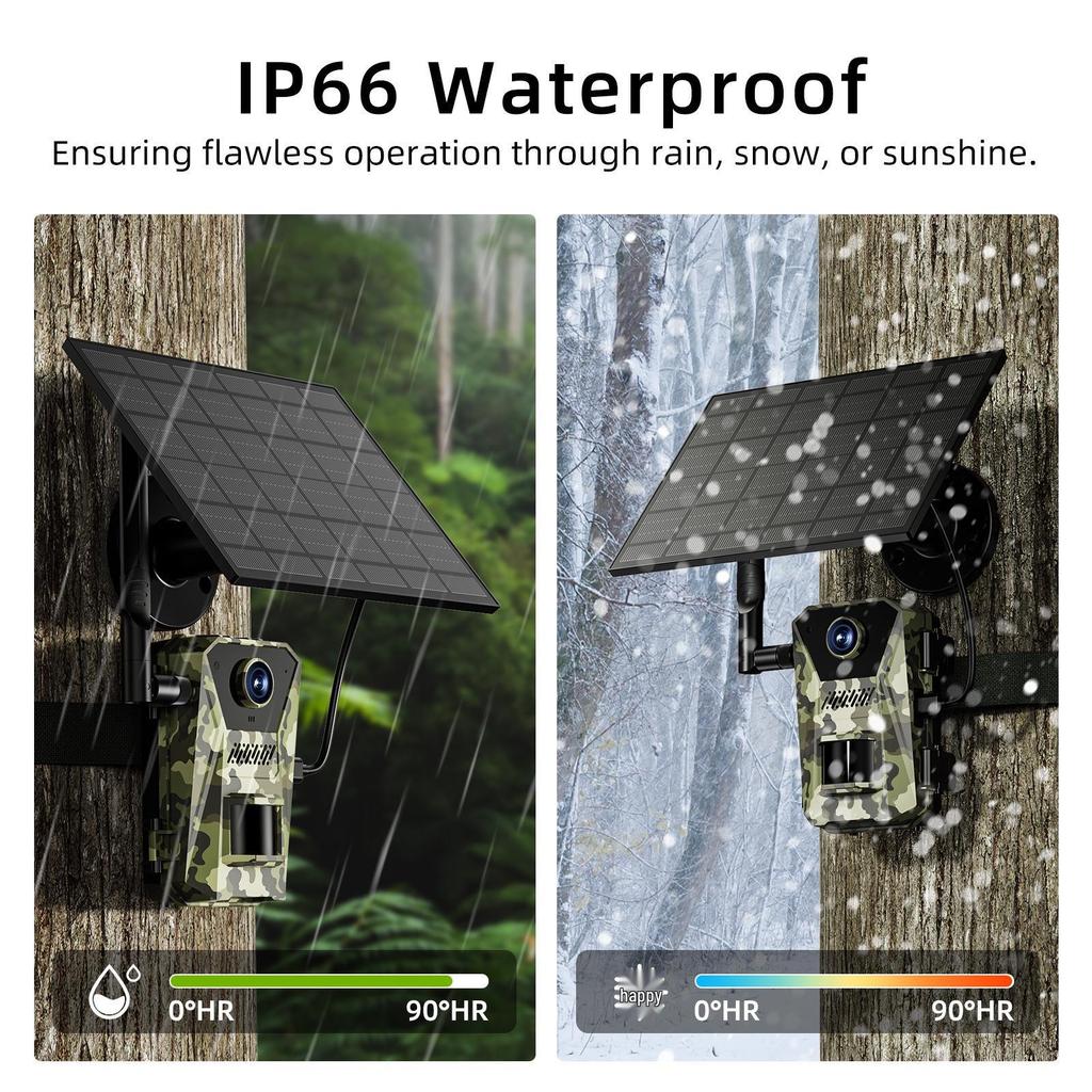 F8 4G Solar HD Infrared Night Vision PIR Sensor Wildlife Camera
