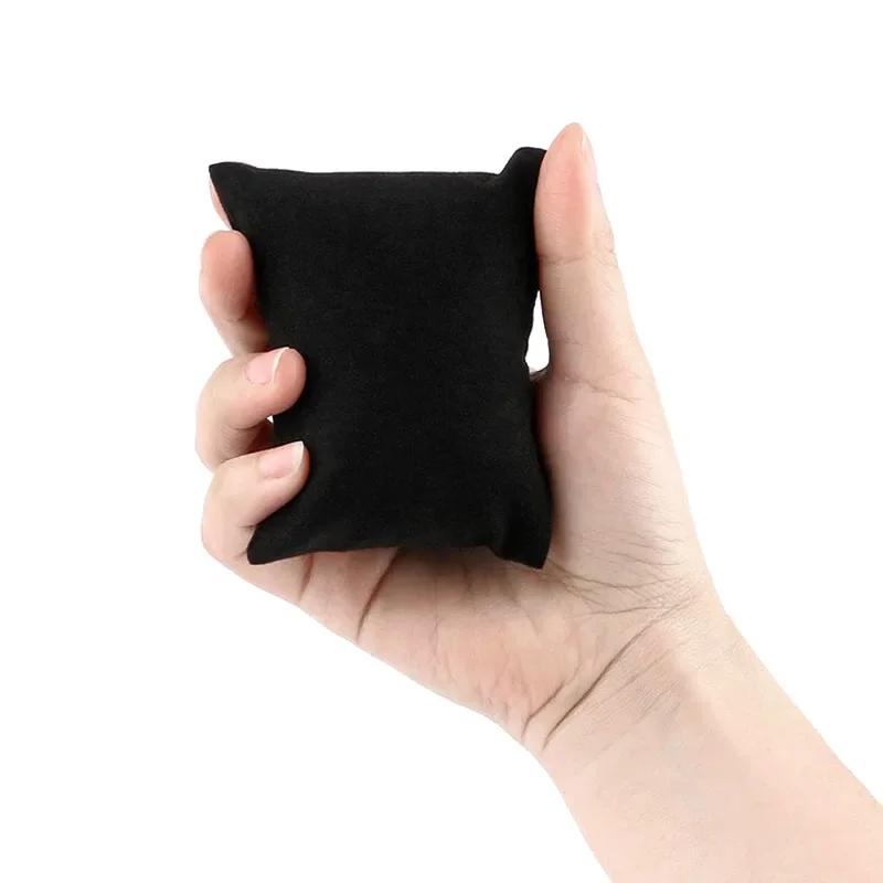 12 Pack Small Black Watch Pillow Velvet Bracelet Pillow Jewelry Displays Watch Bracelet Bangle Cushions Stand for Boxs