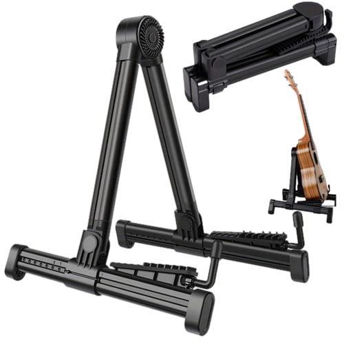 NOELAMOUR Foldable, Lightweight Guitar Stand for Acoustic Guitar, Bass, Electric Guitar, and Ukulele, Single A-Type