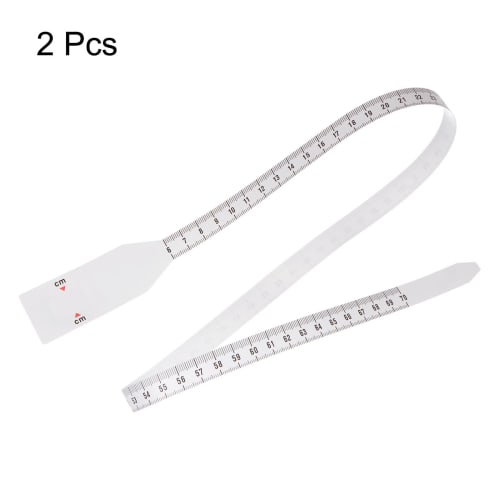 uxcell 2-Piece Head Size Measuring Tape, 70cm, Plastic, for Measuring Children's Head and Arm Sizes, White