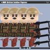 WW1 Military Series Vehicles Building Blocks Artillery Howitzer Soldier Figures Accessories British Italian Field Gun Bricks Toy