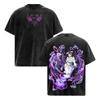 Anime Overlord Albedo Retro T Shirt Harajuku Vintage Washed T-shirt Men Women Clothing Casual Oversized 100% Cotton Tees Clothes