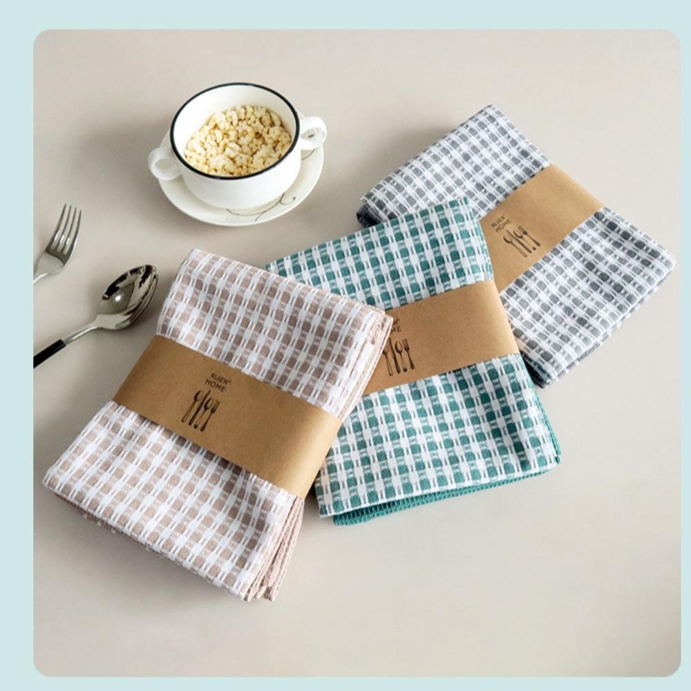 Reusable 100% Cotton Nordic Tea Towel Set Kitchen Napkin For Cooking