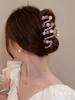 Elegante Schwarze Strass-Haarklammer - Großes High-End-Accessoire