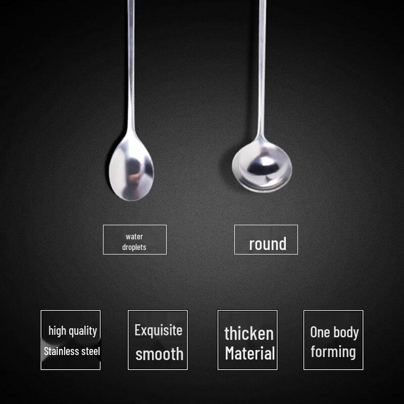 Extended Long Handle Stainless Steel Coffee Spoon