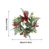 Artificial Pinecone Wreath Holiday Red Berry Garland Decorative Table Wreath Classic Christmas Wreath For Dining Table Candle