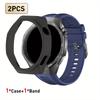 Cinturino per Huawei Watch GT5 Pro 46mm Cinturino 222mm Semi-Wrap Custodia Protettiva con Ritaglio in PC Cinturino di Ricambio per Orologio