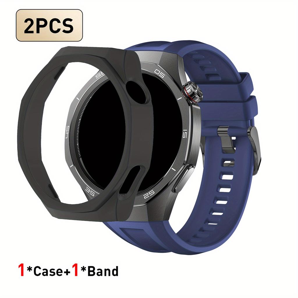 Cinturino per Huawei Watch GT5 Pro 46mm Cinturino 222mm Semi-Wrap Custodia Protettiva con Ritaglio in PC Cinturino di Ricambio per Orologio