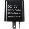 HiSport 12V 2 PIN Adjustable Electronic Flasher Relay | Compatible with Honda Grom 125, Kawasaki ZX6R, 250R, Ninja 300, Z300, Fix for LED Turn Signal