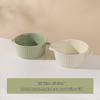 Cream Style Ceramic Double-Handled Soup Bowl with Lid