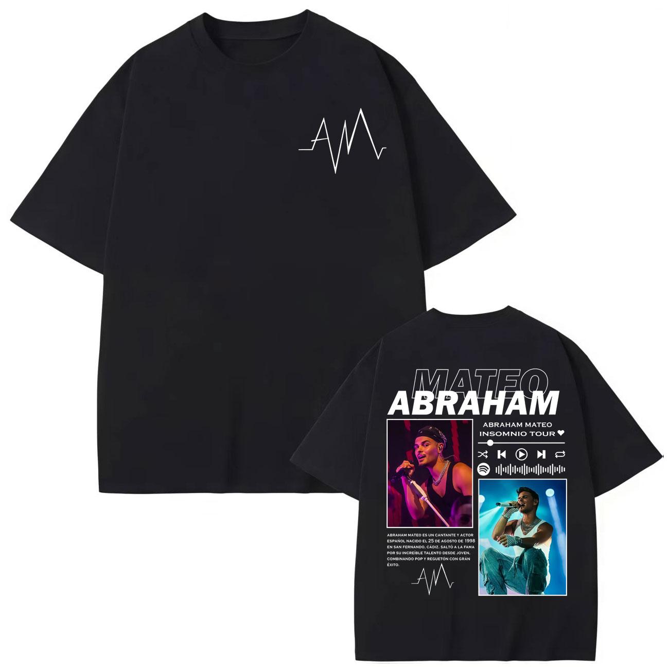 

Abraham Mateo Insomnio Tour T-shirt Men s Women s Fashion Hip Hop Short Sleeve T-shirts Summer Loose Cotton T-shirt S